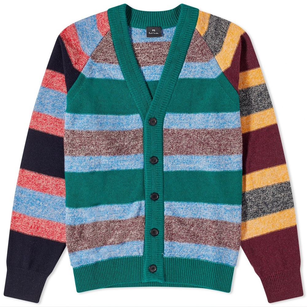 Paul Smith Multicolor Striped Cardigan NWT